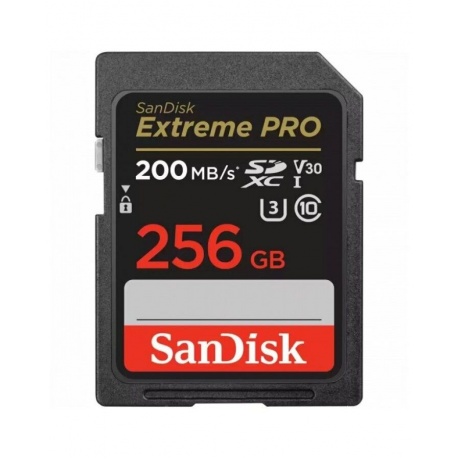 Карта памяти 256Gb SanDisk Extreme Pro SDXC UHS-I U3 V30 (200/140 MB/s) - фото 1