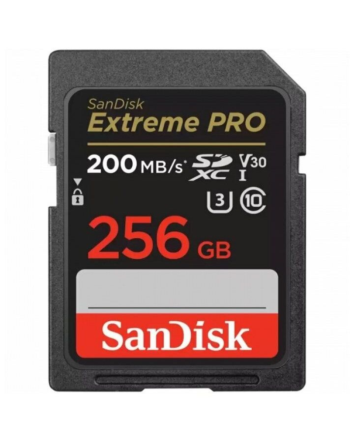 Карта памяти 256Gb SanDisk Extreme Pro SDXC UHS-I U3 V30 (200/140 MB/s)