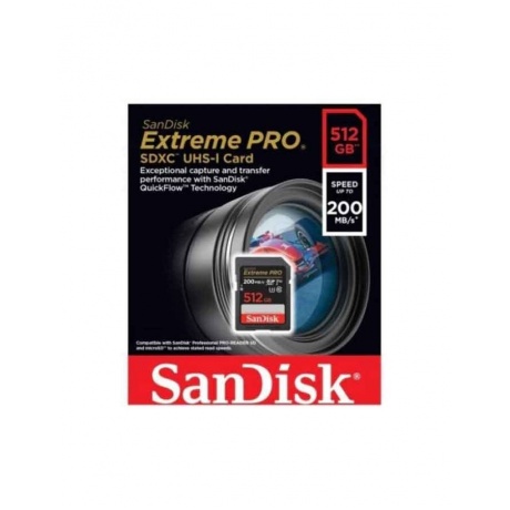 Карта памяти 512Gb SanDisk Extreme Pro SDXC UHS-I U3 V30 (200/140 MB/s) - фото 1