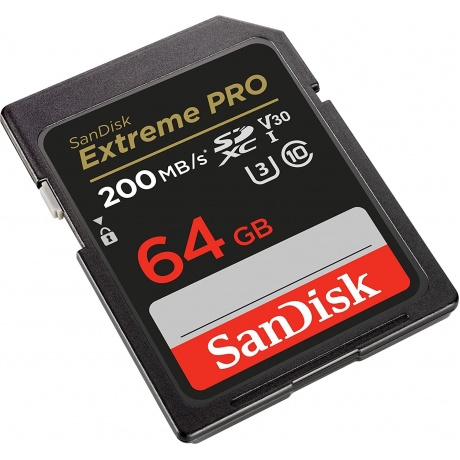 Карта памяти 64Gb SanDisk Extreme SDXC Class 10 UHS-I U3 V30 (170/80 Mb/s) - фото 2