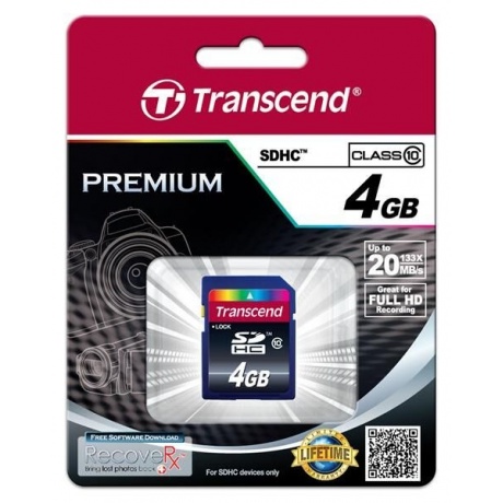 Карта памяти Transcend SDHC 4GB Class 10 (TS4GSDHC10) - фото 2