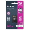 Карта памяти OLMIO microSDXC 64GB UHS-I U3 V30 c адаптером