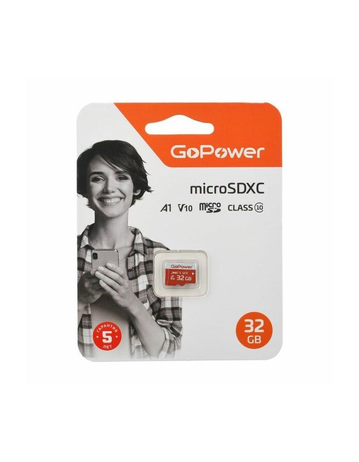 Карта памяти microSD GoPower 32GB Class10 UHS-I (U3) (00-00025680) - фото 1