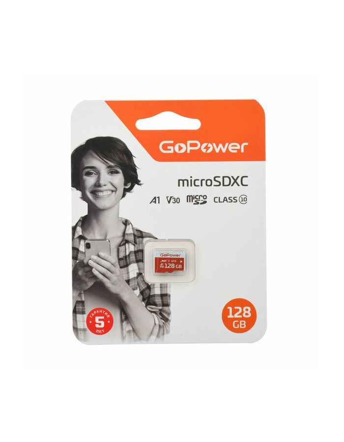 цена Карта памяти microSD GoPower 128GB Class10 UHS-I (U3) (00-00025683)