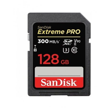 Карта памяти SanDisk 128Gb Extreme Pro SDXC UHS-II U3 (300/260 MB/s) - фото 1
