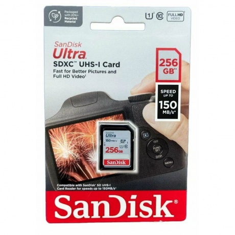Карта памяти SanDisk SDXC 256GB UHS-I (SDSDUNC-256G-GN6IN) - фото 2