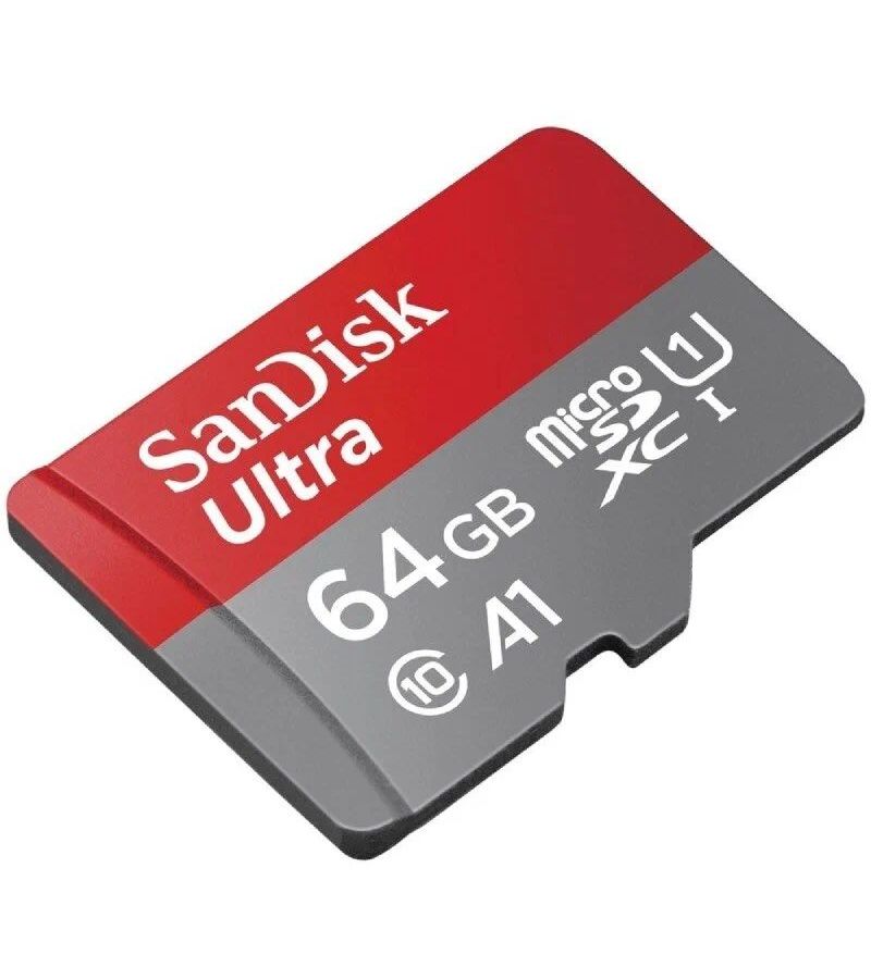 Карта памяти SanDisk MICRO SDHC 64GB UHS-I (SDSQUAB-064G-GN6MN) - фото 1