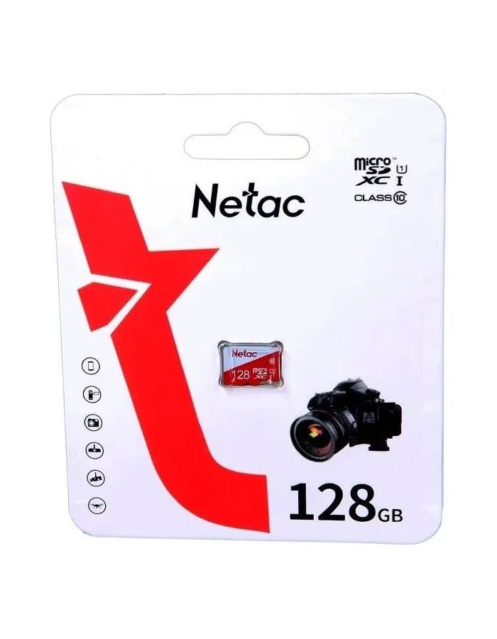 цена Карта памяти microSDHC 128GB Netac P500 ECO (NT02P500ECO-128G-S) (без SD адаптера)