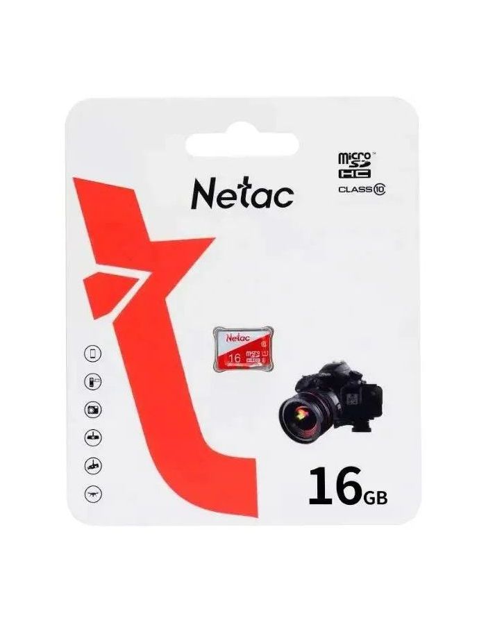 цена Карта памяти microSDHC 16GB Netac P500 ECO (NT02P500ECO-016G-S) (без SD адаптера)