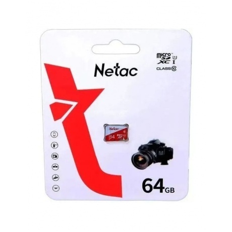 

Карта памяти microSDHC 64GB Netac P500 ECO (NT02P500ECO-064G-S) (без SD адаптера)