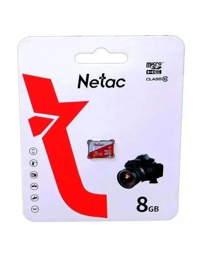 Карта памяти microSDHC 8GB Netac P500 ECO (NT02P500ECO-008G-S) (без SD адаптера) карта памяти smartbuy microsdhc class 10 16 gb