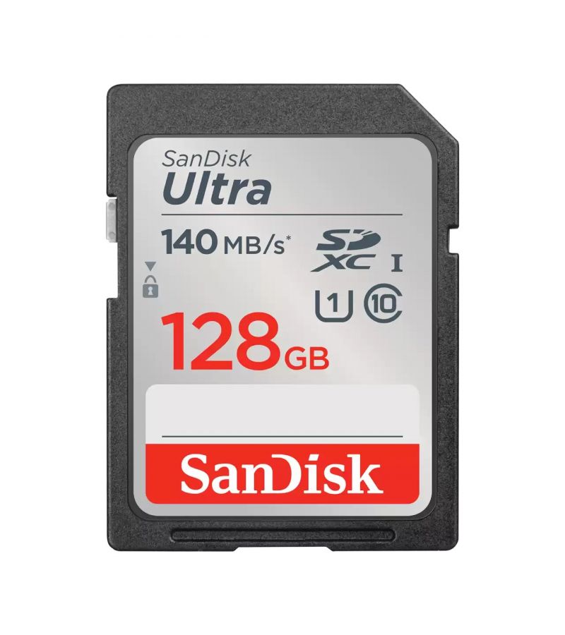 карта памяти sandisk ultra sdxc 128 гб 140mb s class 10 uhs i sdsdunb 128g gn6in Карта памяти SDXC 128GB SanDisk SDXC Class 10 UHS-I U1 Ultra R 140MB/s (SDSDUNB-128G-GN6IN)