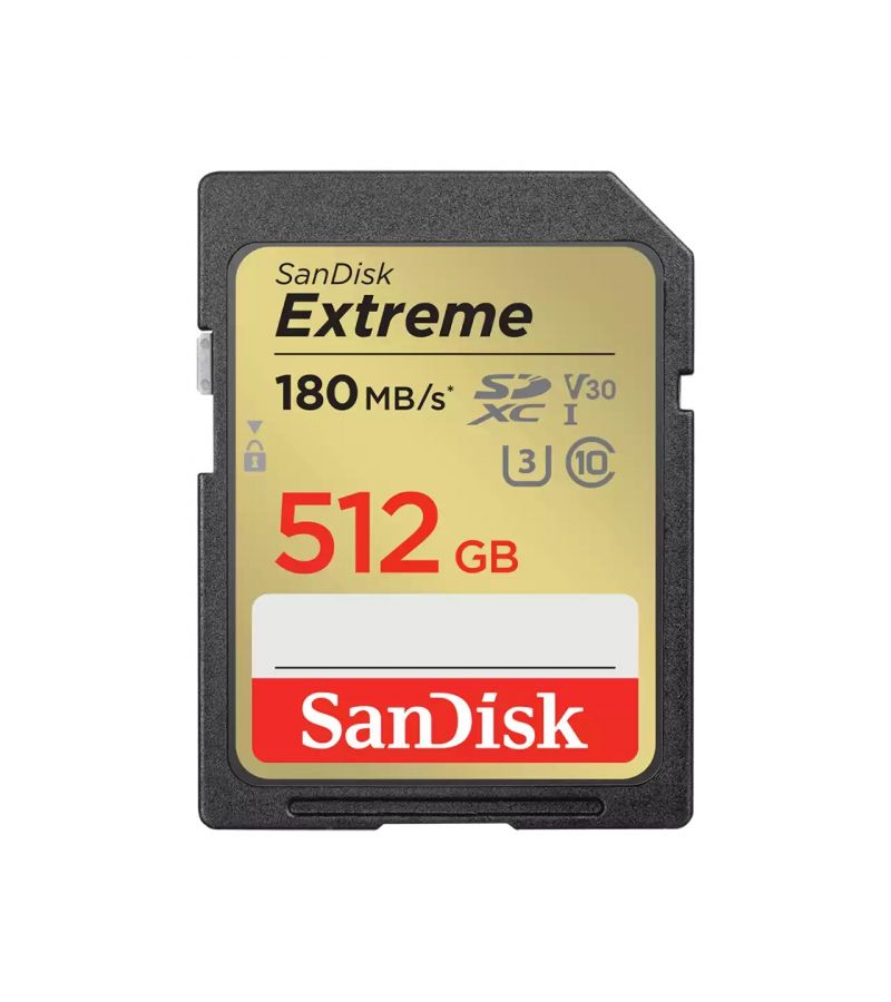 Карта памяти SDXC 512GB SanDisk Extreme UHS-I Class 3 (U3) V30 180/130 MB/s (SDSDXVV-512G-GNCIN) флеш карта sdxc 512gb kingston canvas go plus uhs i u3 v30 sdg3 512gb