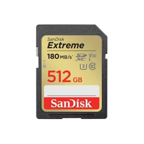 

Карта памяти SDXC 512GB SanDisk Extreme UHS-I Class 3 (U3) V30 180/130 MB/s (SDSDXVV-512G-GNCIN)