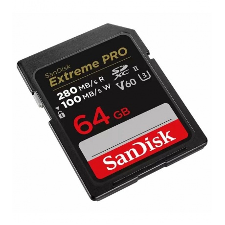 Карта памяти SanDisk SDSDXEP-064G-GN4IN 64 ГБ SDXC Extreme PRO UHS-II U3 V60 - фото 2