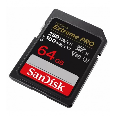 Карта памяти SanDisk SDSDXEP-064G-GN4IN 64 ГБ SDXC Extreme PRO UHS-II U3 V60 - фото 3
