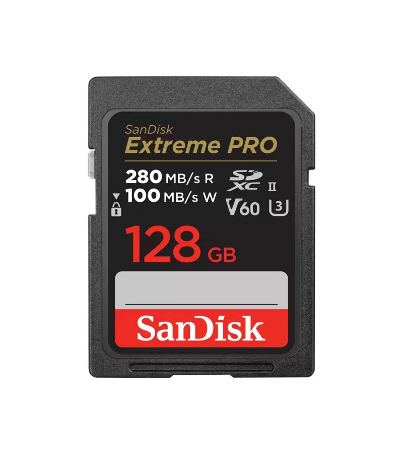 Карта памяти SanDisk SDSDXEP-128G-GN4IN 128 ГБ SDXC Extreme PRO UHS-II U3 V60 фонарь внешнего аккумулятора tac sky v60 совместимый с адаптером invisiono v60