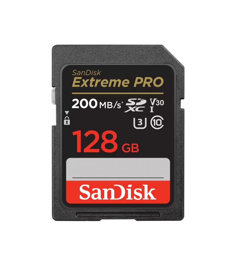 Карта памяти SanDisk SDSDXXD-128G-GN4IN 128 ГБ SDXC Extreme PRO UHS-I U3 V30 карта памяти sandisk extreme pro sdxc uhs i class 3 v30 200 140 mb s 512gb sdsdxxd 512g gn4in