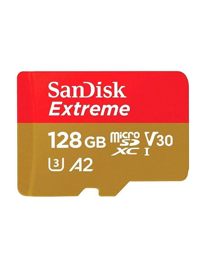 карта памяти sandisk extreme 64gb microsdxc no sd adapter rescue pro deluxe 160mb s a2 c10 v30 uhs i Карта памяти SanDisk SDSQXAA-128G-GN6GN 128 ГБ MicroSDXC Extreme UHS-I U3 V30