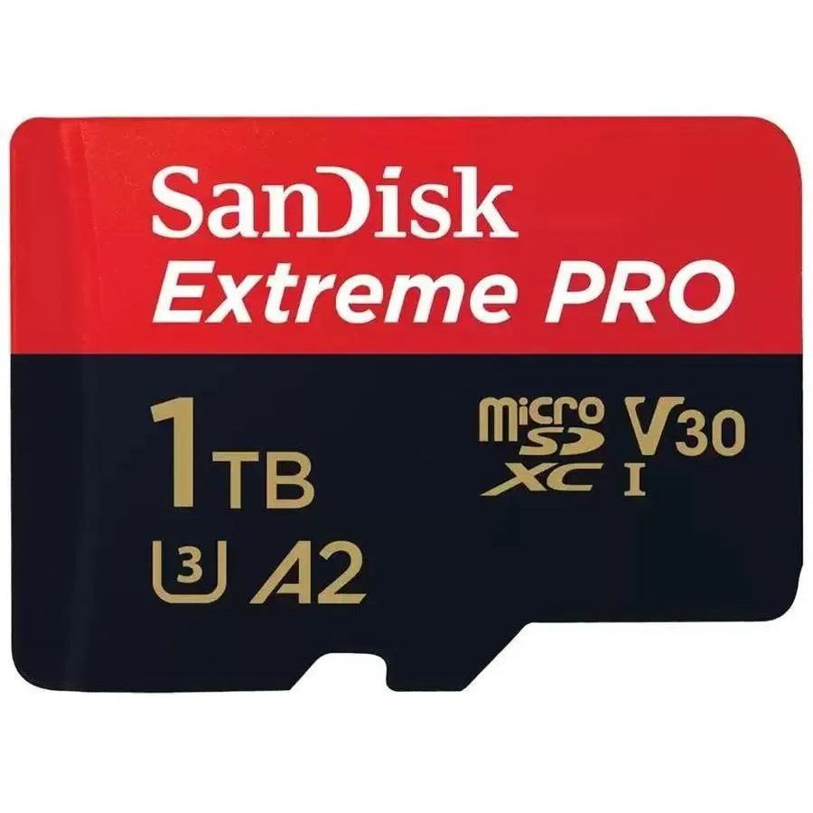 Карта памяти SanDisk SDSQXCD-1T00-GN6MA 1 ТБ MicroSDXC Extreme PRO UHS-I U3 V30 карта памяти sandisk microsdxc 256 гб class 10 a1 uhs class 1 r 100 мб с адаптер на sd 1 шт