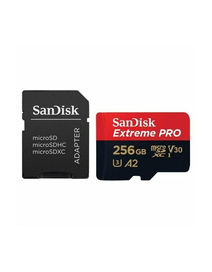 Карта памяти SanDisk SDSQXCD-256G-GN6MA 256 ГБ MicroSDXC Extreme PRO UHS-I U3 V30 карта памяти smartbuy micro sdhc 32gb advanced series uhs i u3 v30 a1 adp 90 55 mb s