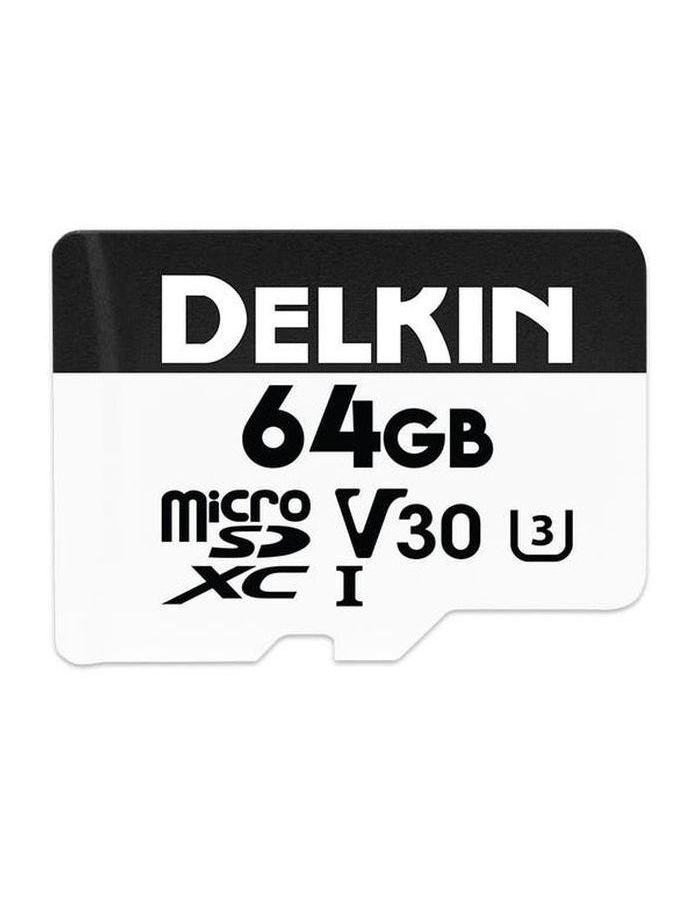 Карта памяти microSD Delkin 64GB Hyperspeed UHS-I SDXC microSD c SD адаптером для ps2 8 мб 16 мб 64 мб 32 мб 128 мб 256 мб карта памяти карта памяти ps2 черная карта памяти