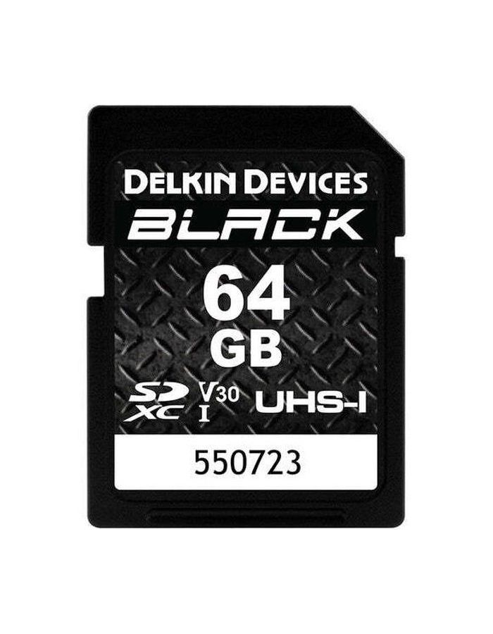 Карта памяти SD Delkin 64GB BLACK UHS-I SDXC карта памяти delkin devices advantage sdxc 64gb uhs i v30