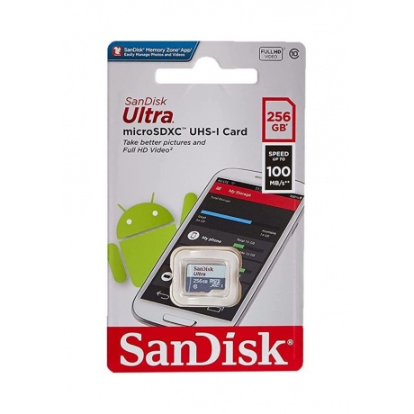 Карта памяти SanDisk Ultra microSDXC 256GB 100MB/s SDSQUNR-256G-GN3MN - фото 5