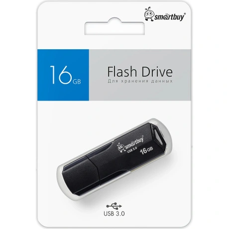 Карта памяти SmartBuy 16GB CLUE Black 3.0 (SB16GBCLU-K3)