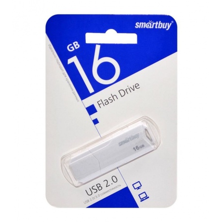 Карта памяти SmartBuy 16GB CLUE White (SB16GBCLU-W) - фото 2