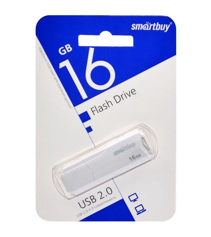 Карта памяти SmartBuy 16GB CLUE White (SB16GBCLU-W) - фото 2