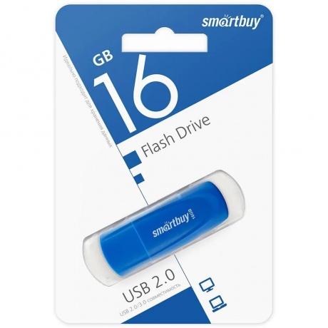 Карта памяти SmartBuy 16GB Scout Blue (SB016GB2SCB) - фото 4