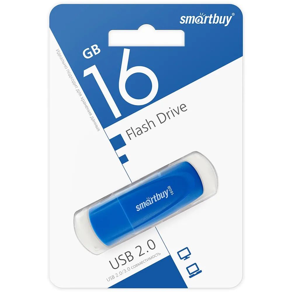 Карта памяти SmartBuy 16GB Scout Blue (SB016GB2SCB) - фото 4