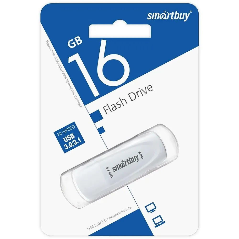 Карта памяти SmartBuy 16GB Scout White 3.0 (SB016GB3SCW) - фото 3