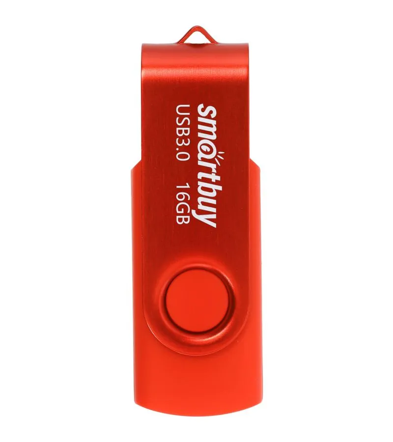 Карта памяти SmartBuy 16GB Twist Red 3.0 (SB016GB3TWR) - фото 1