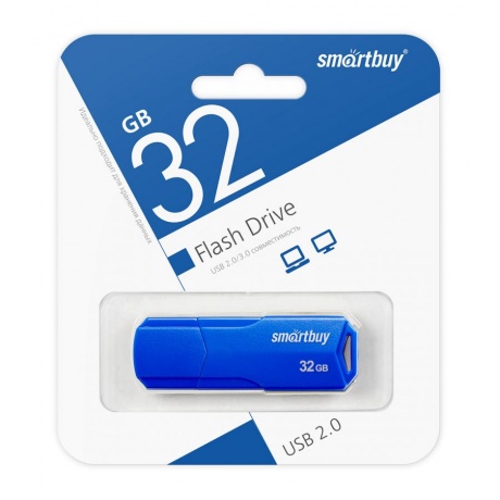 Карта памяти SmartBuy 32GB CLUE Blue (SB32GBCLU-BU) - фото 4