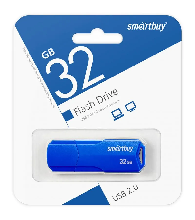 Карта памяти SmartBuy 32GB CLUE Blue (SB32GBCLU-BU) - фото 4