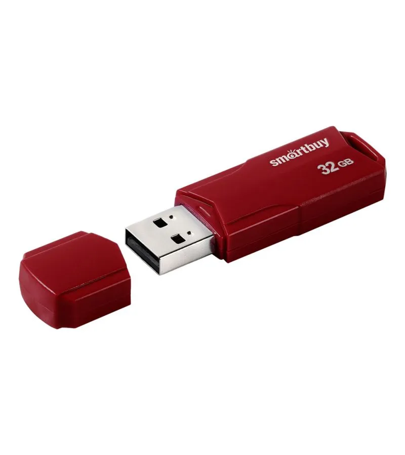 Карта памяти SmartBuy 32GB CLUE Burgundy (SB32GBCLU-BG) - фото 2