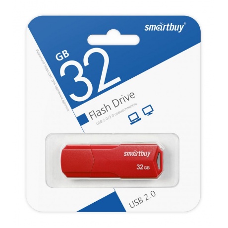 Карта памяти SmartBuy 32GB CLUE Red (SB32GBCLU-R) - фото 2