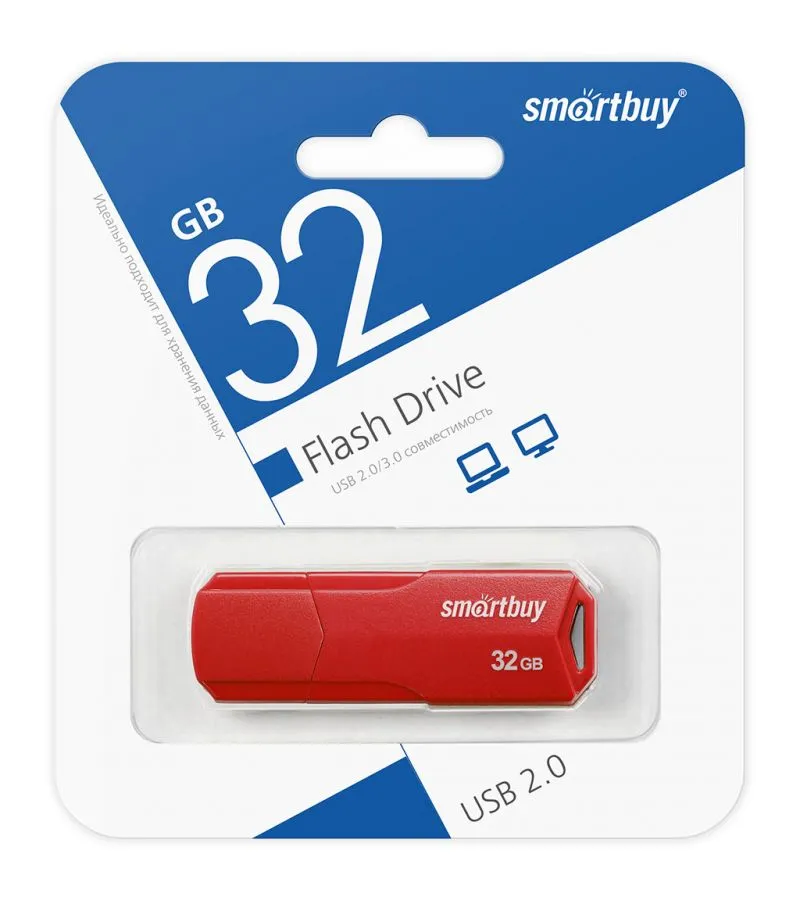 Карта памяти SmartBuy 32GB CLUE Red (SB32GBCLU-R) - фото 2