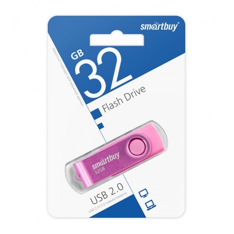 Карта памяти SmartBuy 32GB Twist Pink (SB032GB2TWP) - фото 3