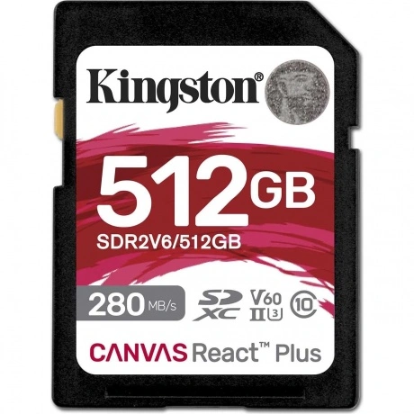 Карта памяти Kingston Canvas React Plus SDXC SDR2V6/512GB 512GB