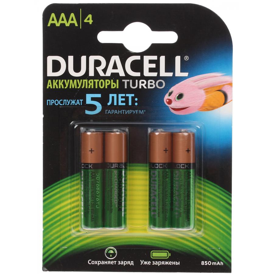 Аккумулятор AAA Duracell HR03-4BL NiMH 850mAh (4шт)