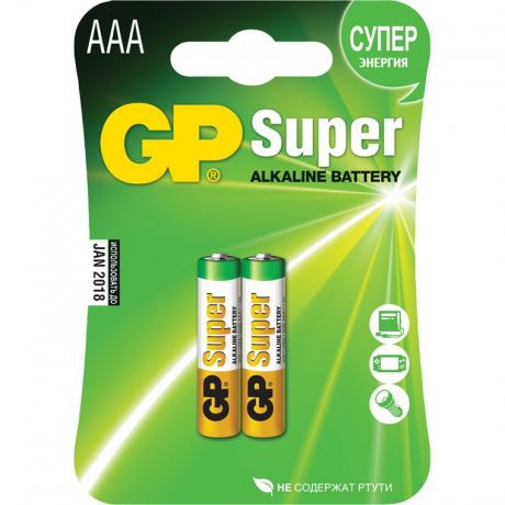 Батарейка AAA GP Super Alkaline 24A LR03 (2шт) - фото 1