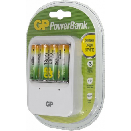 Аккумулятор + зарядное устройство GP PowerBank PB420GS130 AA NiMH 1300mAh (4шт) - фото 6