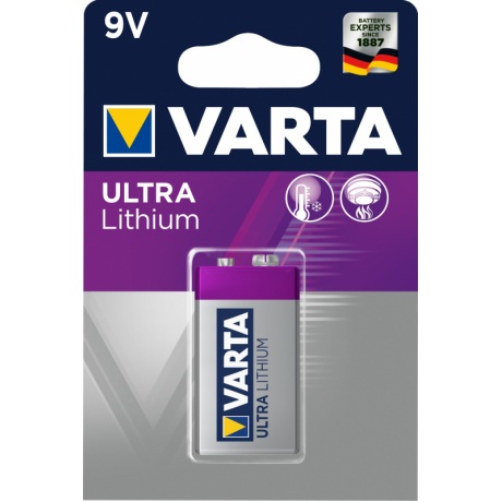 Элемент питания Varta Ultra Lithium 6LR6 9V - фото 2