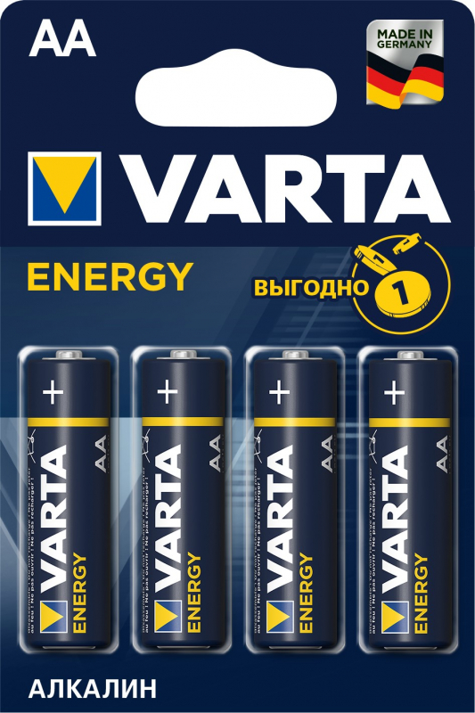 Элемент питания VARTA Energy AA блистер 4шт.