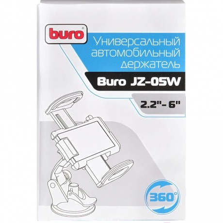 Держатель Buro JZ-05W черный для смартфонов 2.2-6" - фото 14