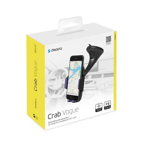 Автомобильный держатель Deppa Crab Vogue для смартфонов 3.5-5.9 черный - фото 3