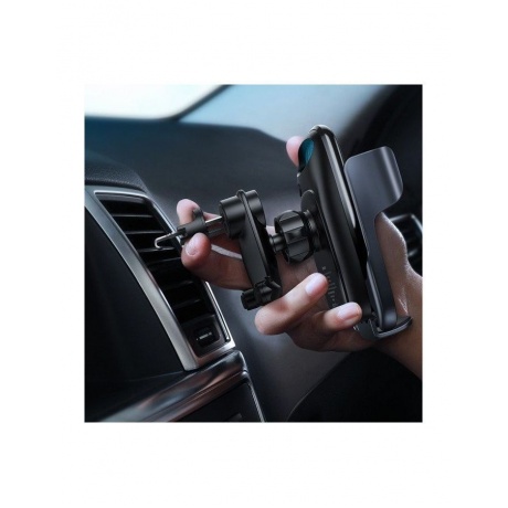 Автомобильный держатель Baseus Aurora Electric Holder Wireless Charging Black WXHW02-01 - фото 5